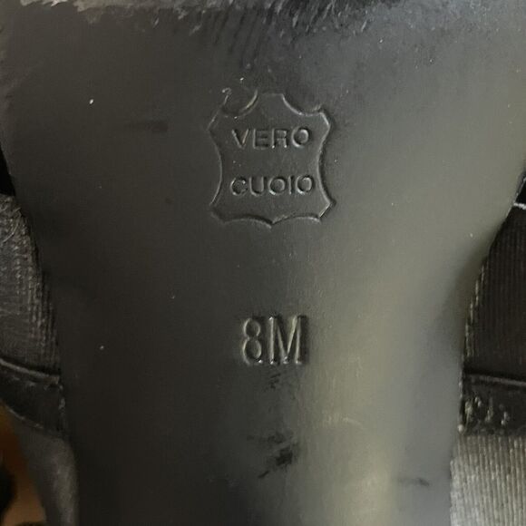 Donald J Pliner Edie Open Toe Size 8 Pumps Sandals Heels Black Italian Leather - Picture 4 of 14